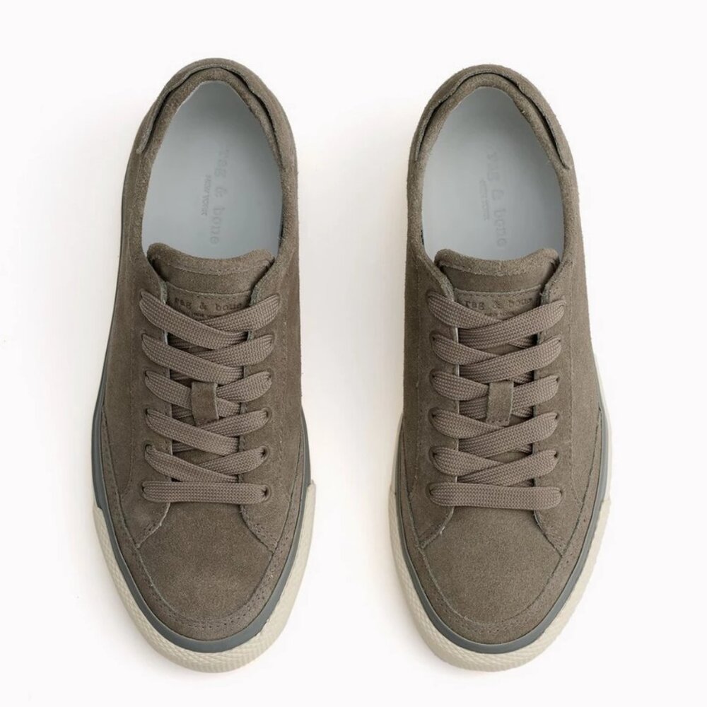 Rag & Bone RB Army Classic Low Top Cemento Suede Sneakers Shoes Size 39.5 - Picture 13 of 13